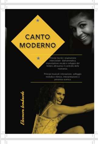 Lezione di canto moderno