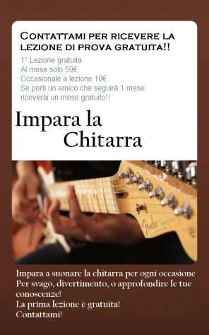 LEZIONI DI CHITARRA MODERNA A LATINA PRIVATEDOMICILIO