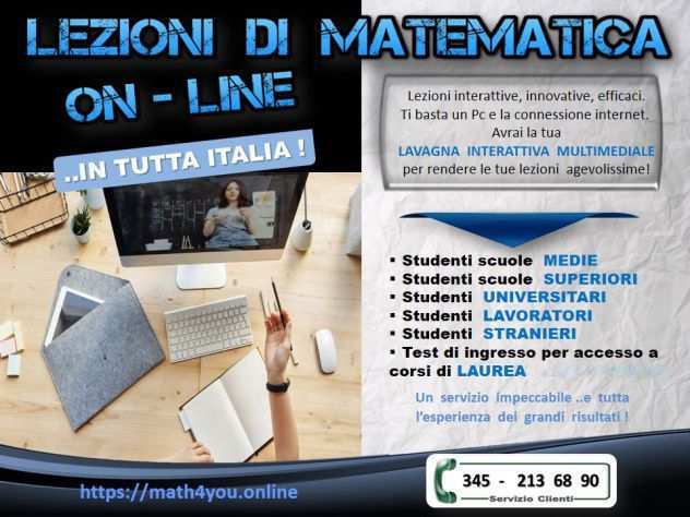 LEZIONI DI MATEMATICA ONLINE PER ADULTI E RAGAZZI