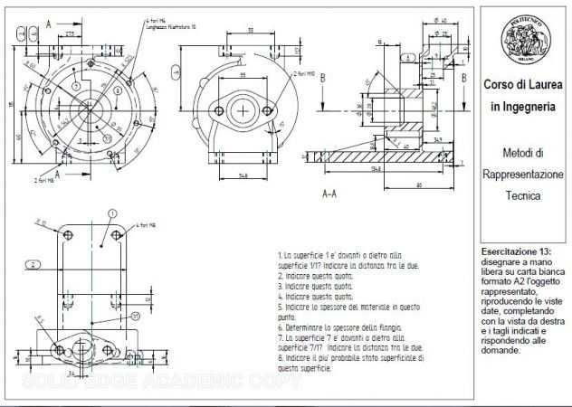 Lezioni Ripetizioni Disegno Tecnico a MILANO Esame Politecnico