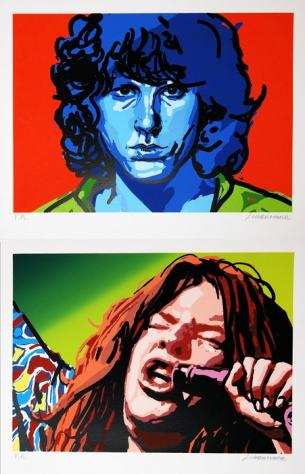 Liberatore, Tanino - 2 Silkscreen - Janis Joplin  Jim Morrison - 2001