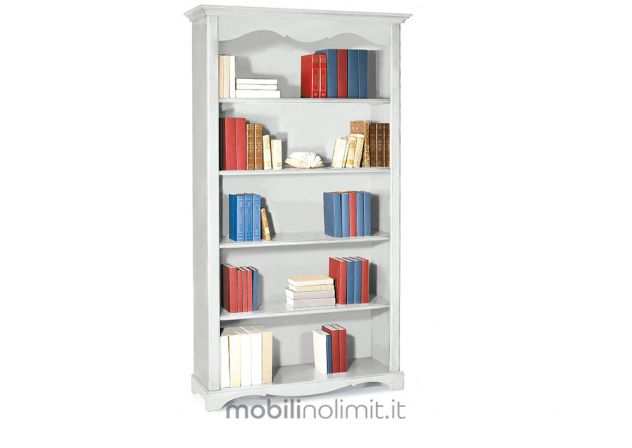 Libreria a giorno 4 ripiani colore bianco - Mobile Nuovo