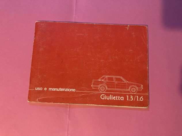 Libretto Uso amp Manutenzione Alfa Romeo Giulietta 1.31.6 anni 197879
