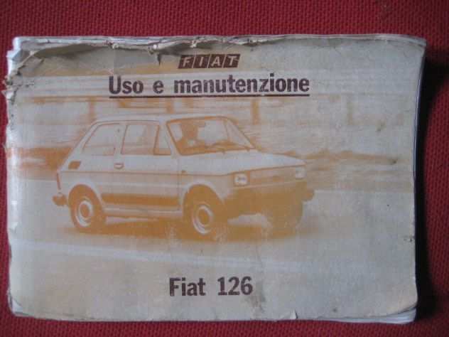 LIBRETTO USO E MANUTENZIONE FIAT 126