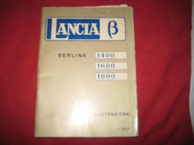 libretto uso e manutenzione lancia beta berlina 1400 1600 1800