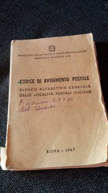 LIBRO CODICI AVVIAMENTO POSTALE DEL 1967