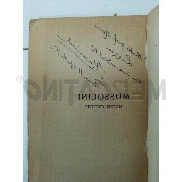 Libro con autografo mussolini cavaciocchi