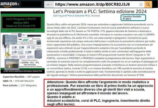 Libro programmazione PLC Siemens edizione 2024