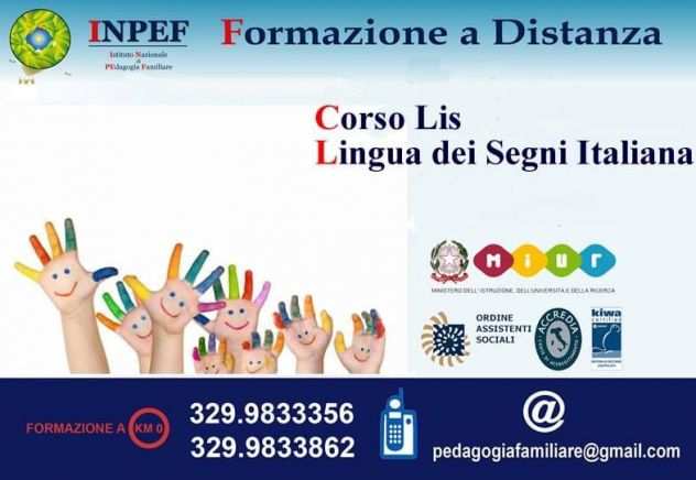 Lingua dei segni italiana (LIS), corso on on line