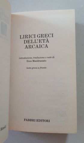 Lirici greci delleta arcaica