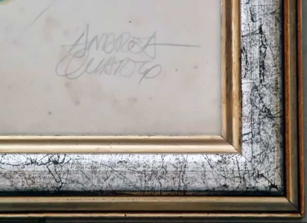 Litografia originale acquerellata a mano del pittore Andrea Quarto (Lucca 1958)
