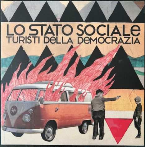LO STATO SOCIALE - Turisti della Democrazia (2022) 2xLP rossoblu AUTOGRAFATO