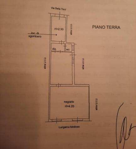 Locale comm.leFondo in vendita a Pisa 130 mq Rif 1058885