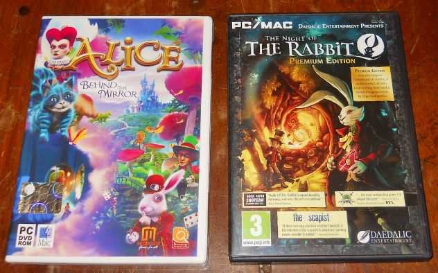 lotto 2 giochi pc The Night of the Rabbit disney alice behind the mirror