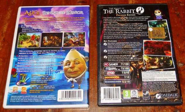 lotto 2 giochi pc The Night of the Rabbit disney alice behind the mirror