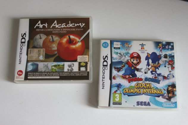 Lotto 2 giochi,Mario E Sonic Ai Giochi Olimpici e Art Academy NIntendo DS usati