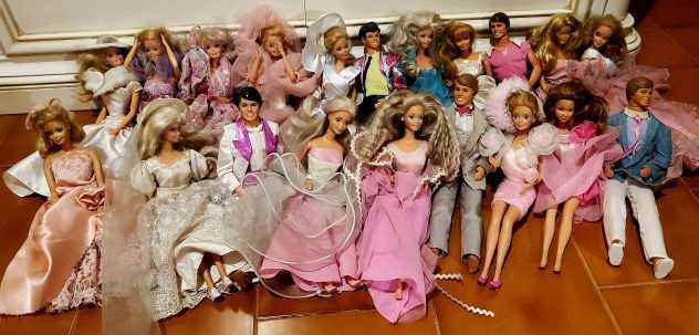 Lotto 20 Barbie e 5 Ken Vintage anni 80