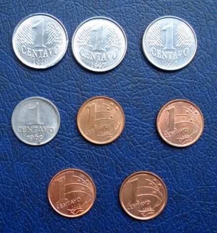 lotto 224 - Brasile 1 centavo 8 monete VEDI FOTO E DESCRIZIONE