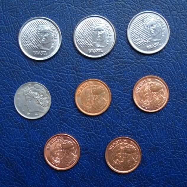 lotto 224 - Brasile 1 centavo 8 monete VEDI FOTO E DESCRIZIONE