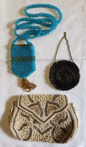 Lotto 3 antiche borsette donna epoca Art Decograve