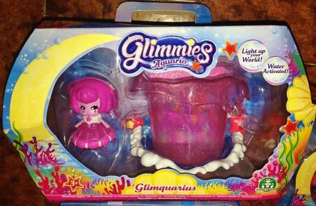 lotto 3 bambole luminose Giochi Preziosi Glimmies Aquaria Glimquarius Octopia