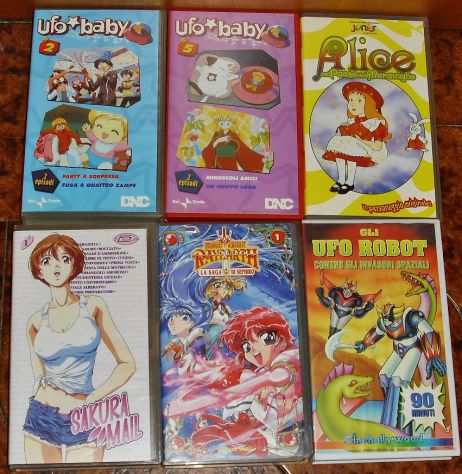 lotto 6 Anime VHS Magic Knight Rayearth Sakura Mail Ufo Baby Ufo Robot Alice