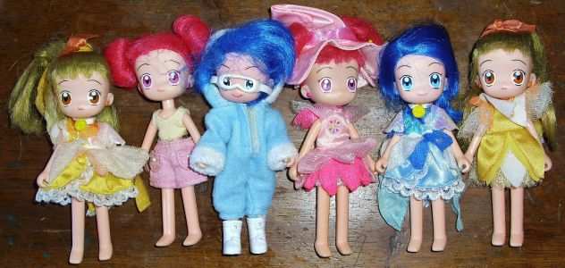 lotto 6 bambole ojamajo magica doremi gig giochi preziosi vintage sailor moon