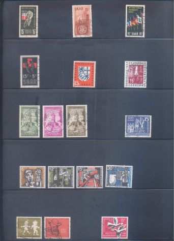 Lotto francobolli saar (sarre) germania usati