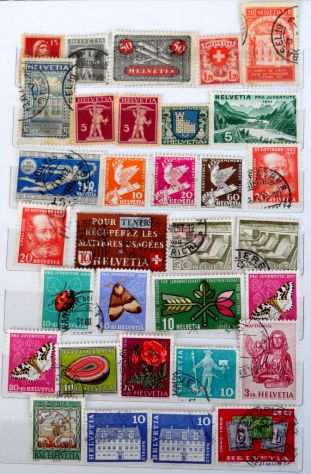 Lotto francobolli SVIZZERA dal 1914 al 1989