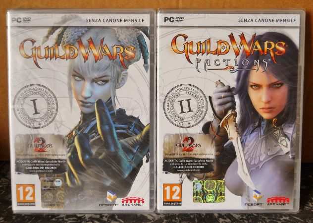 lotto giochi pc GDR guild wars 1 e 2 factions NUOVI SIGILLATI RPG