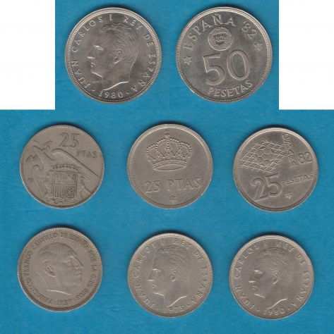 Lotto monete Spagna, 1957-1999