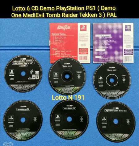 Lotto PS1 a scelta prezzo fisso 6CD Demo MediEvil Tomb Raider Tekken 3 Hercules