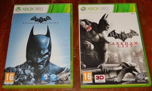 lotto trilogia giochi xbox 360 Batman Arkham city  Arkham origins  Asylum DC