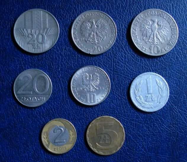 Lotto330 - polonia 8 monete vedi foto e descrizione