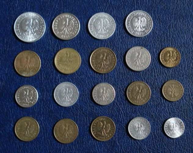 Lotto331- polonia 19 monete anni e tipologia diversi vedi foto e descrizione