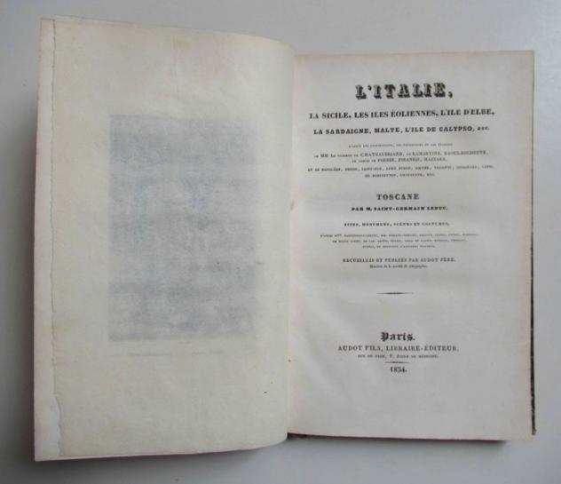 Louis Eustache Audot - LrsquoItalie, la Sicile, les Iles Eoliennes, lrsquoIle drsquoElbe, la Sardaigne, Malte, lrsquoIle de Caslypso, - 1834