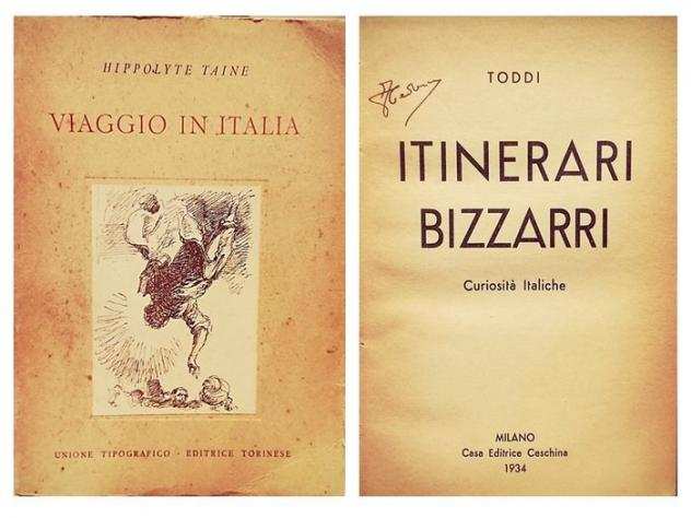 Louis Veuillot  (Pietro Silvio Rivetta) Toddi  Ippolito Taine - Lot with 3 books on travels to Italy - 1842