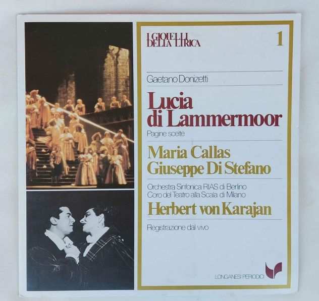 LP 33 GIRI quotI GIOIELLI DELLA LIRICAquot GAETANO DONIZETTI LUCIA DI LAMMERMOOR N.1