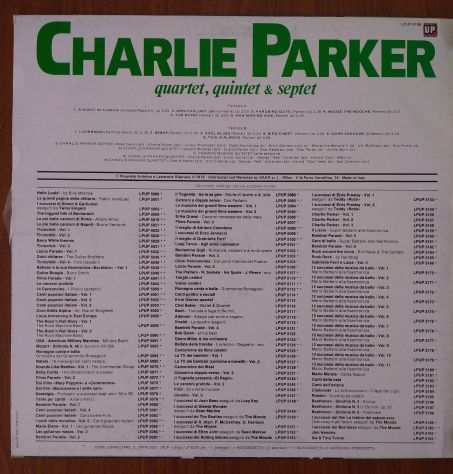 LP Vinile 33 Giri CHARLIE PARKER Quartet Quintet Septet VOLUME 1 - 1978