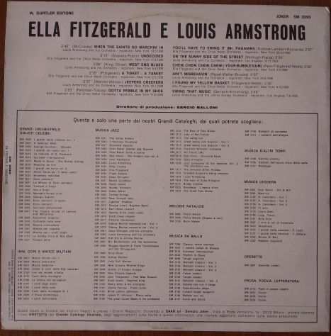 LP Vinile 33 Giri ELLA FITZGERALD LOUIS ARMSTRONG 1972