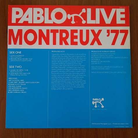 LP Vinile PABLO LIVE Montreaux 77