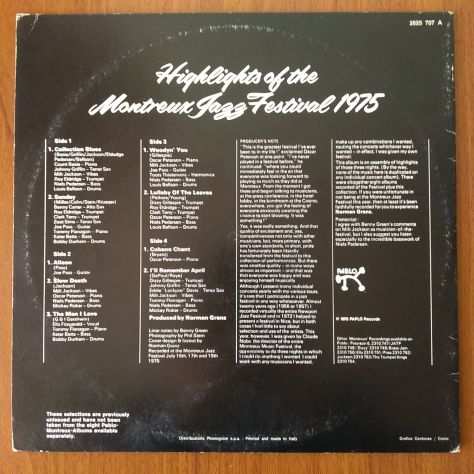 LP Vinile PABLO The Montreaux Collection 1975