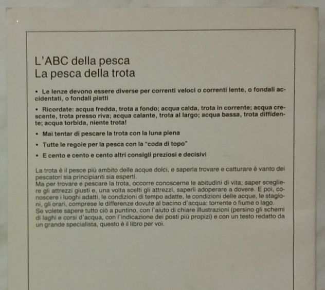 Lrsquoabc della pesca - La pesca della Trota Francesco Duse Ed.De vecchi 1985 nuovo