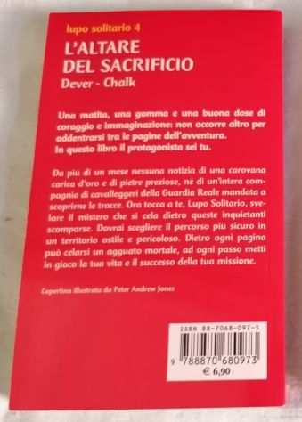 LrsquoALTARE DEL SACRIFICIO, lupo solitario 4, Dever - Chalk, Edizioni EL 1997.