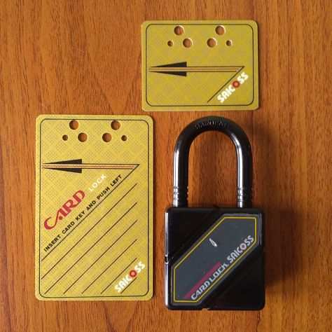 Lucchetto Card Lock SAICOSS 40 mm. Vintage anni 80