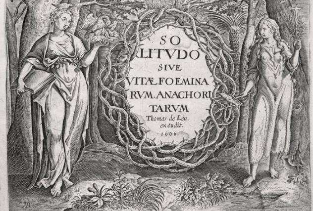 Maarten de Vos - Solitudo, sive Vitae Foeminarum Bound W Oraculum Anachoreticum  1 - 1590
