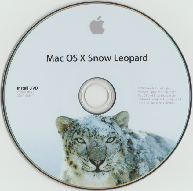 Mac OS X Snow Leopard 10.6.3 Install DVD originale Aplle