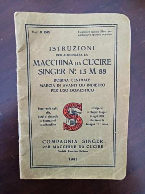 Macchina da cucire Singer 15m88 del 1941