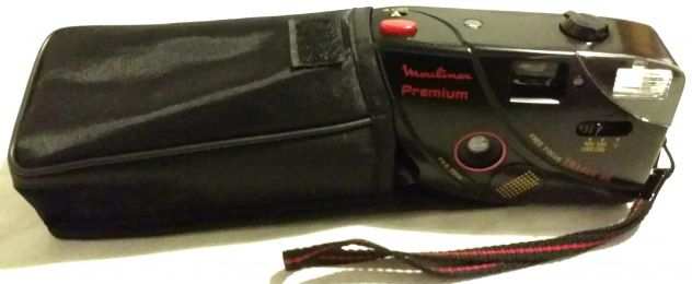 Macchina fotografica vintage Moulinex Premium Travel-35 nuova con custodia nera