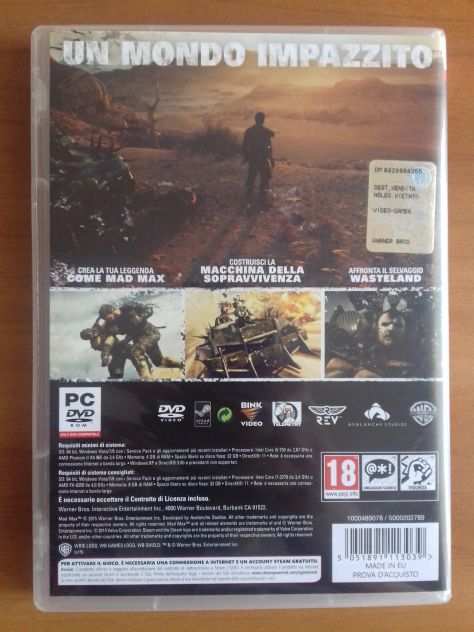 Mad Max videogioco pc originale